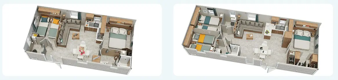 des agencements différents de mobil-home