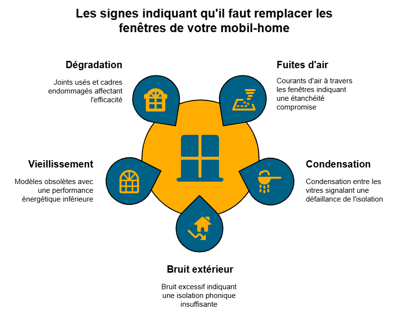 les signes indiquant qu'il faut changer une fenetre de mobil-home