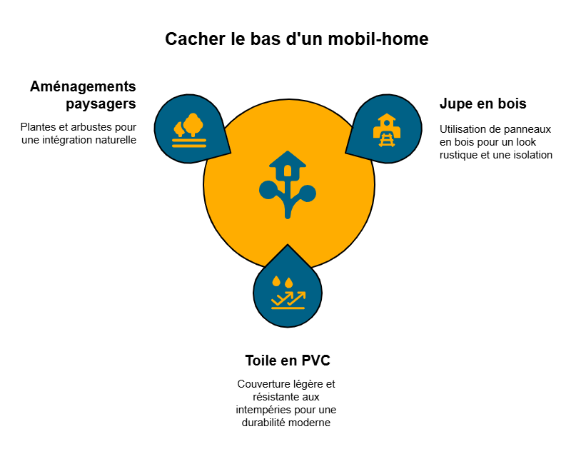 Les techniques courantes pour cacher le bas d'un mobil-home
